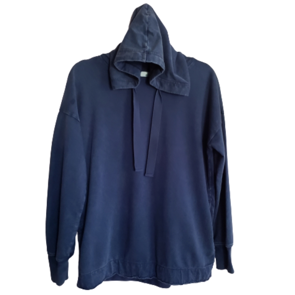 Aerie Blue Oversized Hooded Sweatshirt Size XS